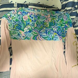 Lilly Pulitzer Pink and Blue Floral Blouse